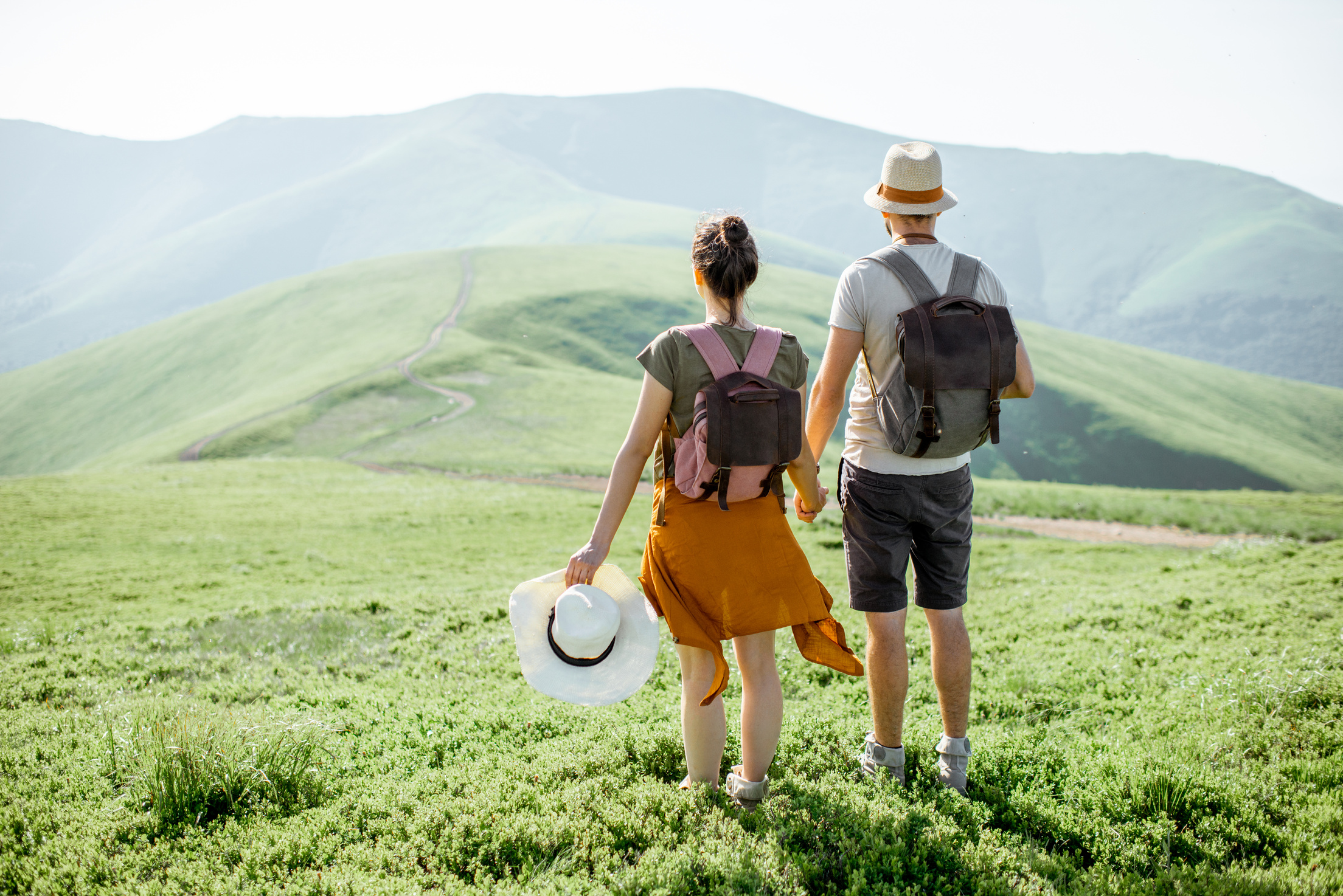 Couple Traveling in the Mountains